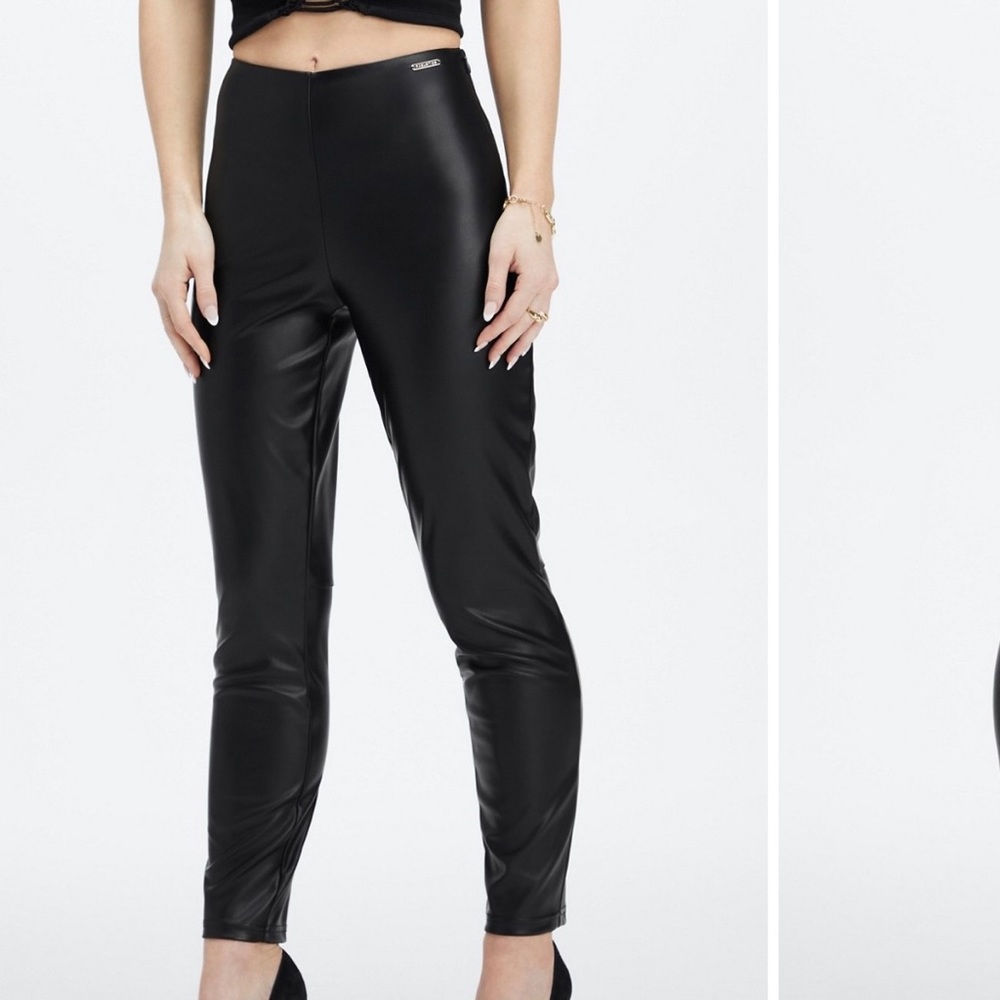 NWT Fabletics Vegan Leather High-Waisted Legging